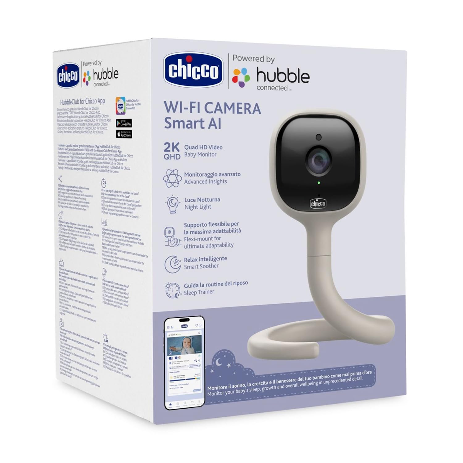 chicco-smart-ai-video-babyphone-wifi-2k-nachtsicht image 1