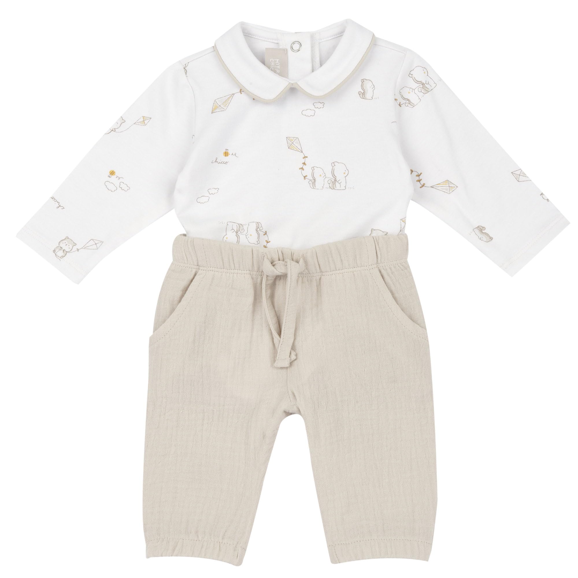 chicco-set-body-und-hose-m-dchen-3-monate-kleidung image 1