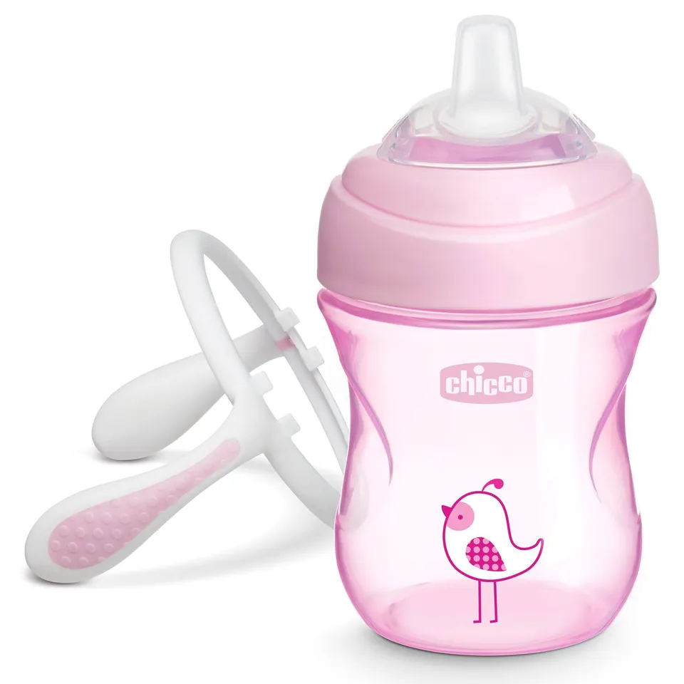 chicco-transition-cup-trinklernbecher-200-ml-pink-ab-4-monaten image 1