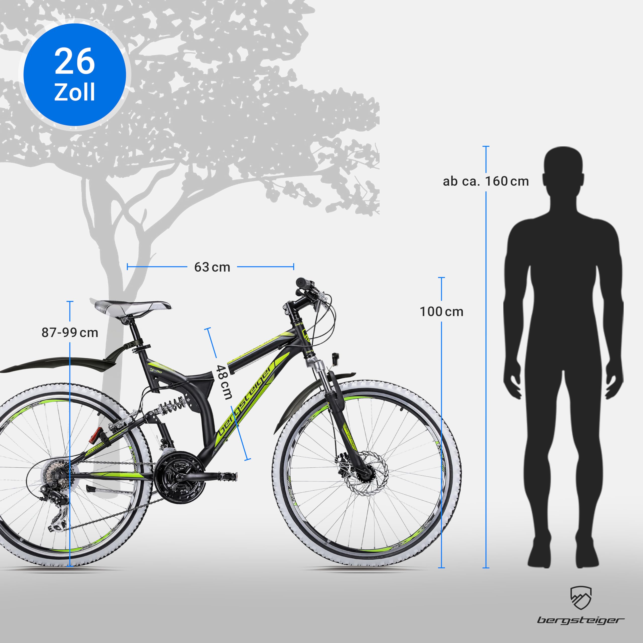 bergsteiger-phoenix-26-zoll-fully-mtb-21-gang-toxic-green image 6