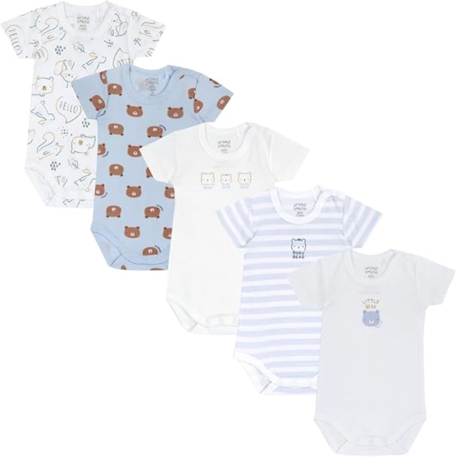 chicco-body-kurzarm-baumwolle-blau-0-monate-5er-set image 1