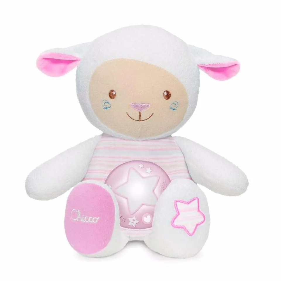 chicco-first-dreams-schlaffreund-schaf-kuscheltier-rosa-mit-nachtlicht image 1