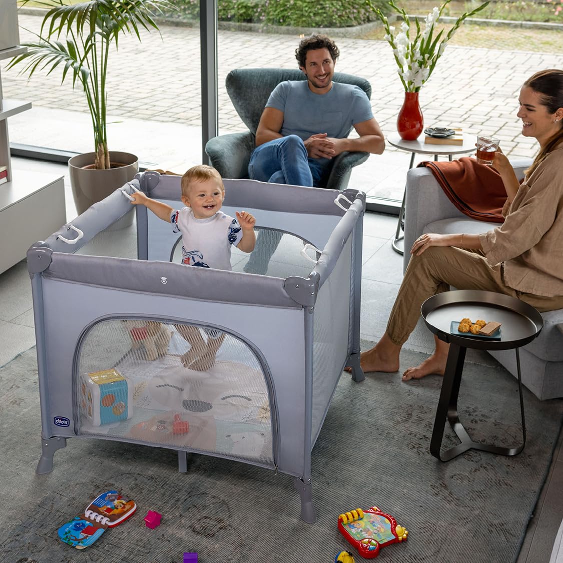 chicco-open-laufstall-rot-faltbar-mit-matte-reisebett image 6