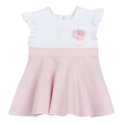 chicco-m-dchen-kleid-kurzarm-baumwolle-rosa-9-monate-festkleid image 7