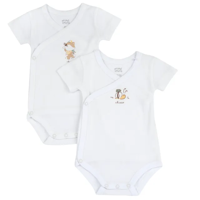 chicco-kurzarm-bodys-2er-set-gr-6-monate-weicher-stoff image 1