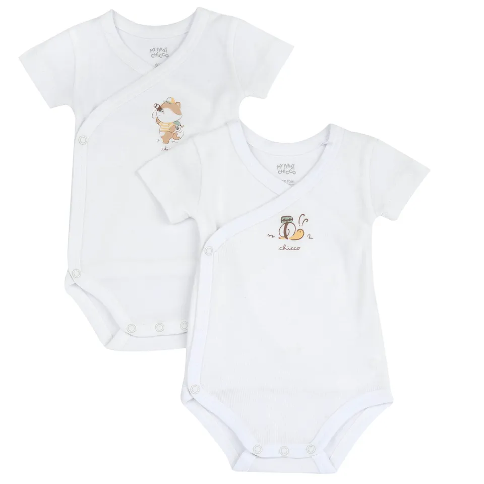 chicco-kurzarm-bodys-2er-set-gr-6-monate-weicher-stoff image 1