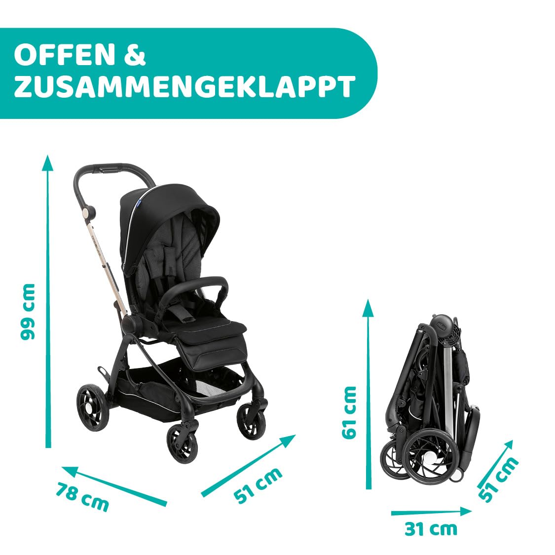 chicco-one4ever-kinderwagen-0-4-jahre-schwarz-22-kg image 4