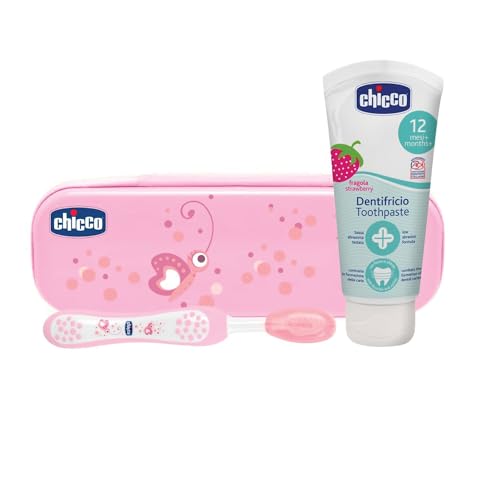 chicco-oral-set-rosa-zahnb-rste-zahnpasta-erdbeere image 4