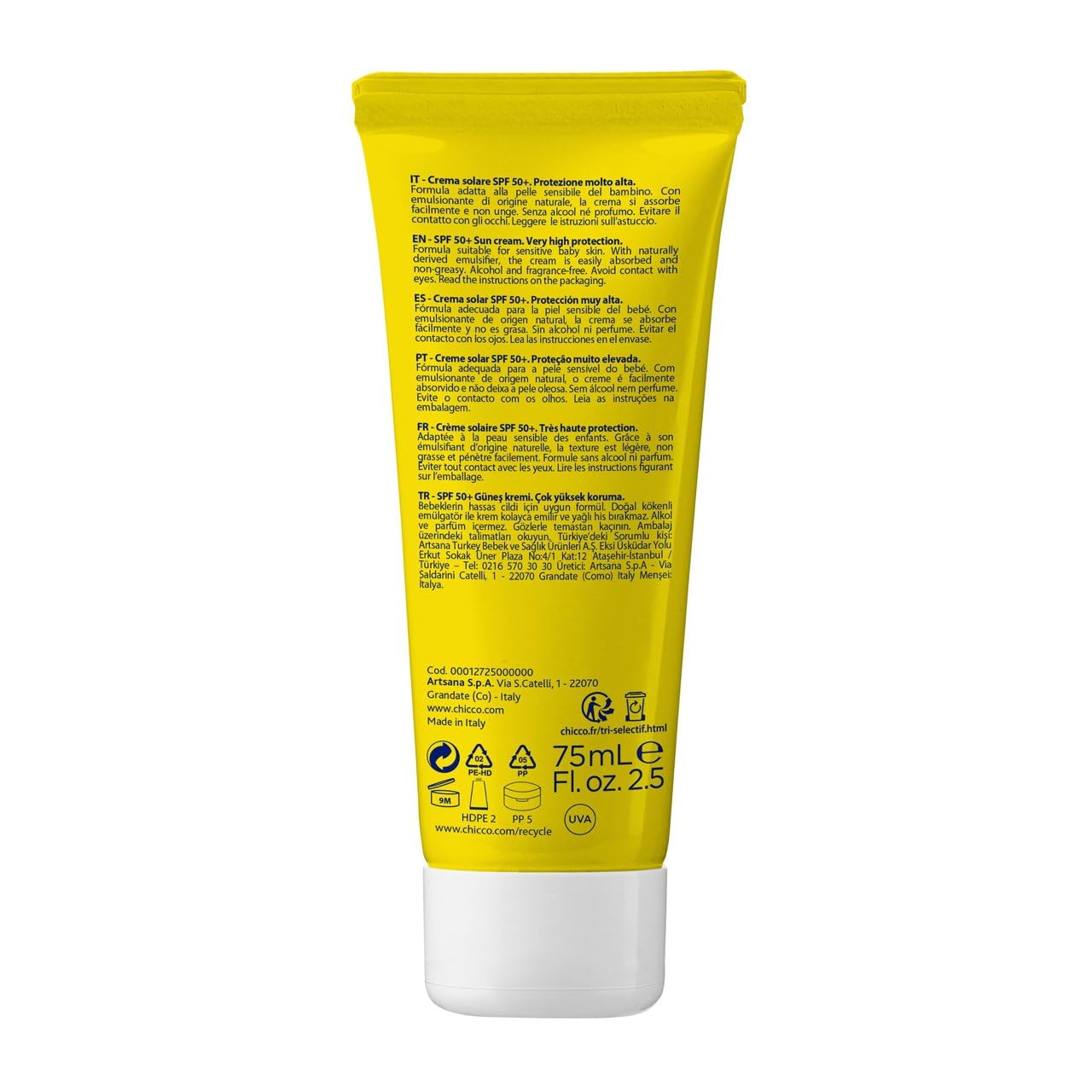 chicco-sonnencreme-baby-lsf-50-75-ml-wasserfest image 2