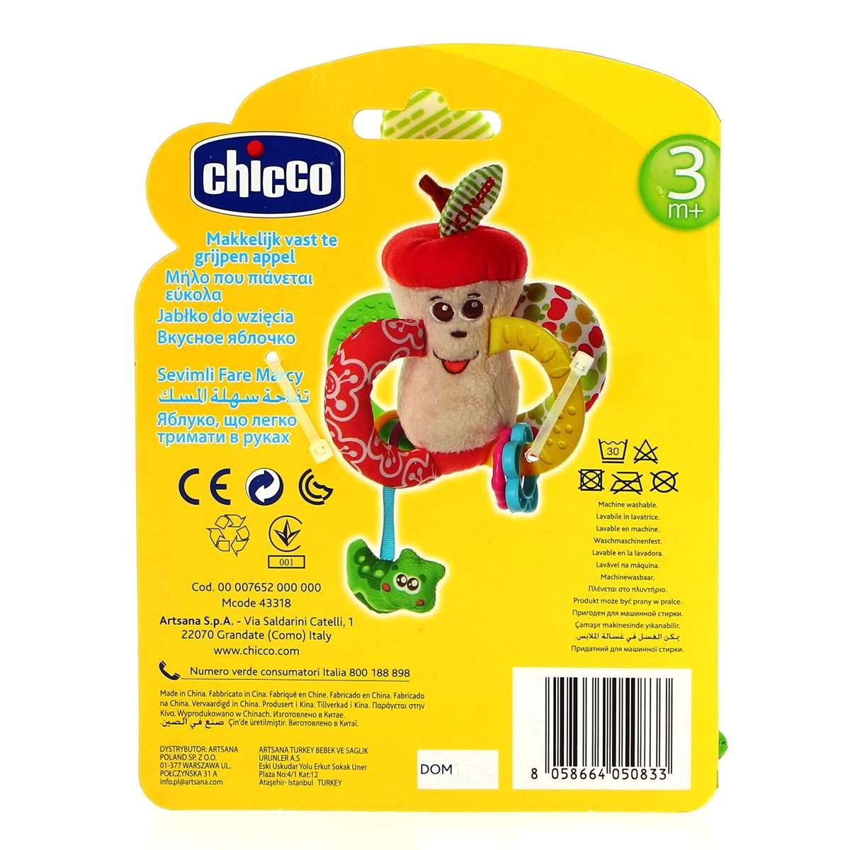 chicco-apfel-rassel-babyrassel-mit-beissgriffen image 3