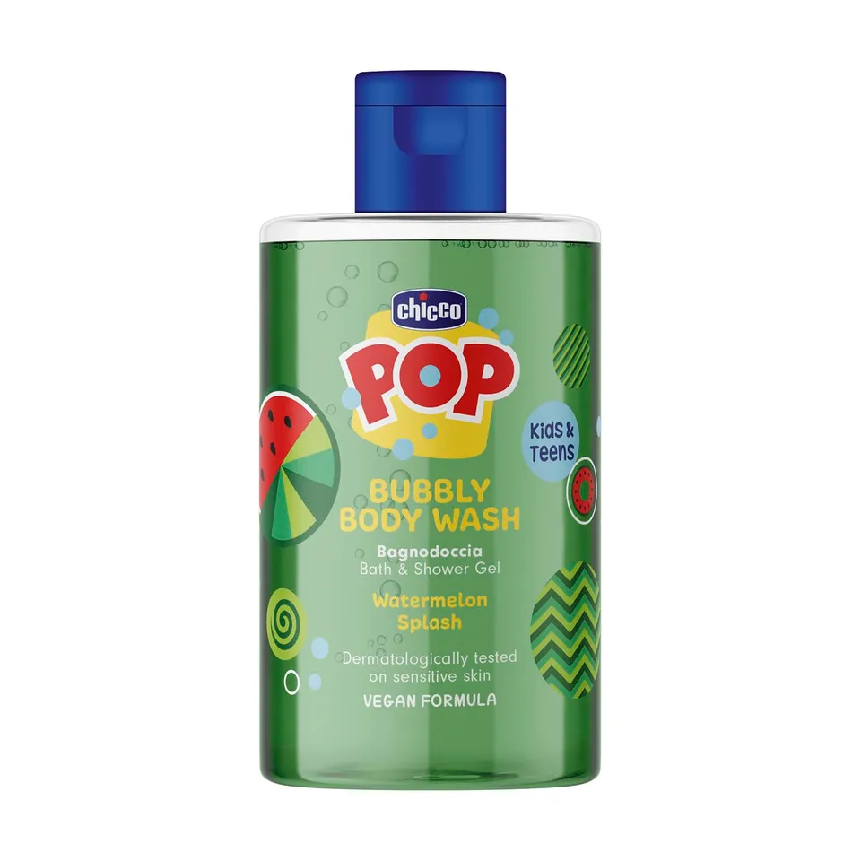 chicco-pop-bubbly-duschbad-wassermelone-300-ml-vegan image 1