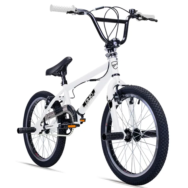 bergsteiger-ohio-20-zoll-bmx-freestyle-white-black-matt-mit-rotor image 1
