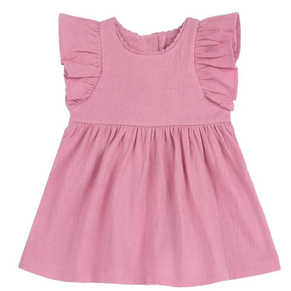 chicco-baby-kleid-mit-hose-gr-12-monate-rosa-baumwolle-set image 1
