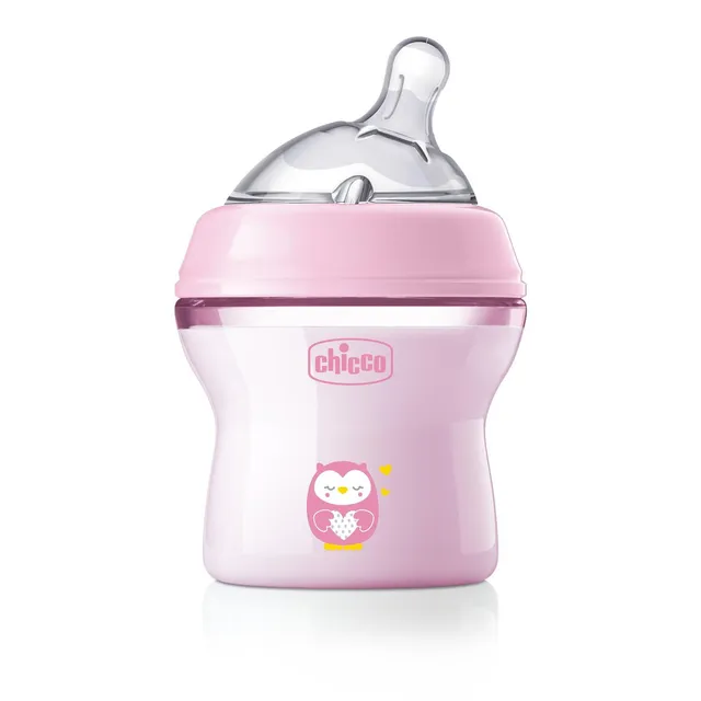 chicco-natural-feeling-babyflasche-150ml-rosa-anti-kolik image 1