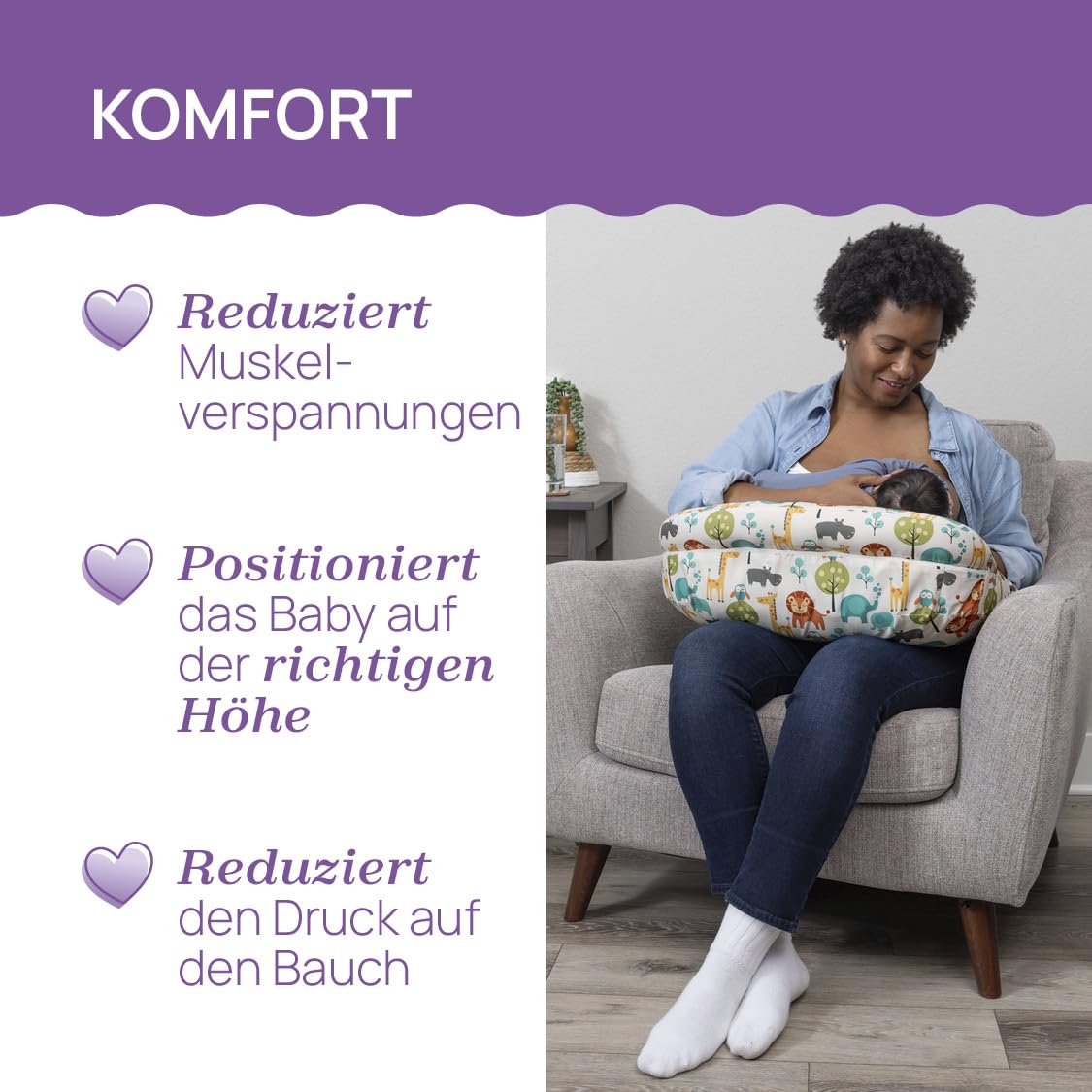chicco-boppy-deluxe-stillkissen-peaceful-jungle-waschbar image 3