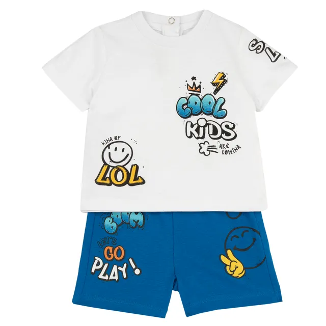 chicco-jungen-set-t-shirt-shorts-2-teilig-weicher-stoff image 1