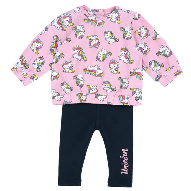 chicco-m-dchen-set-sweatshirt-leggings-kinderkleidung-rosa-weich image 1