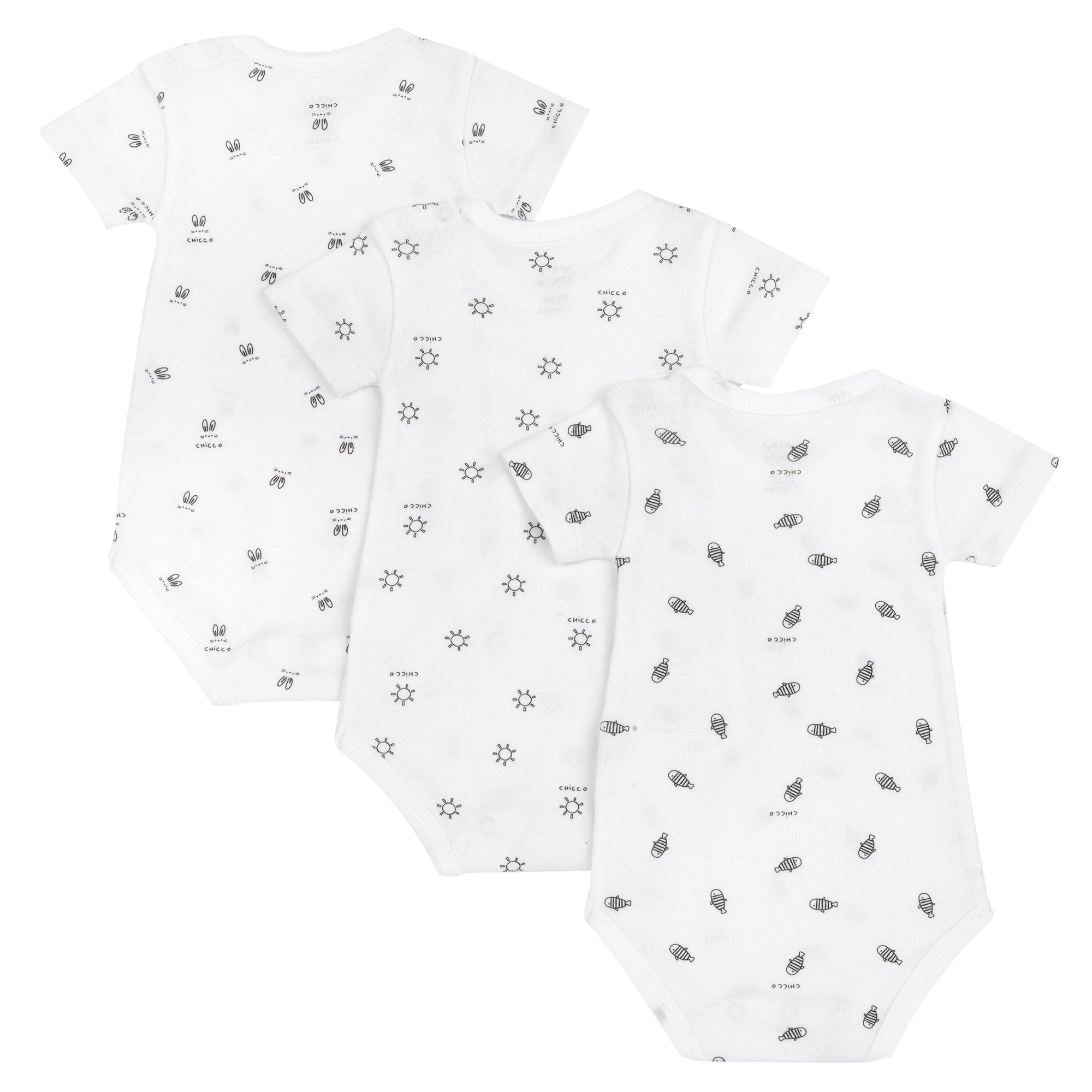 chicco-baby-body-set-kurzarmbodys-6-monate-3er-weiche-baumwolle image 2