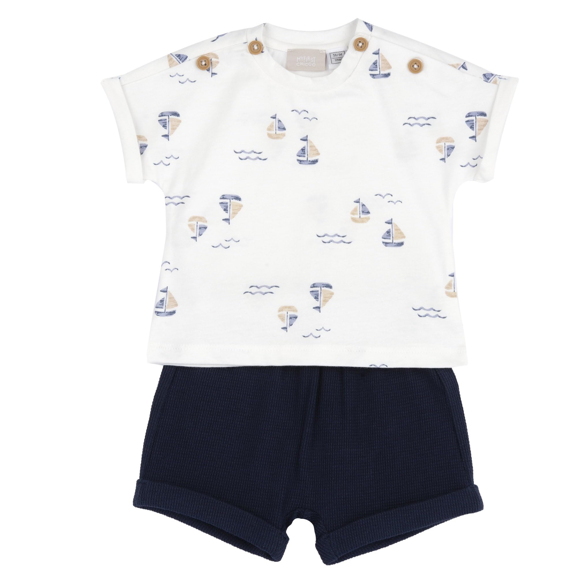 chicco-jungen-set-t-shirt-shorts-5-jahre-wei-schwarz image 6