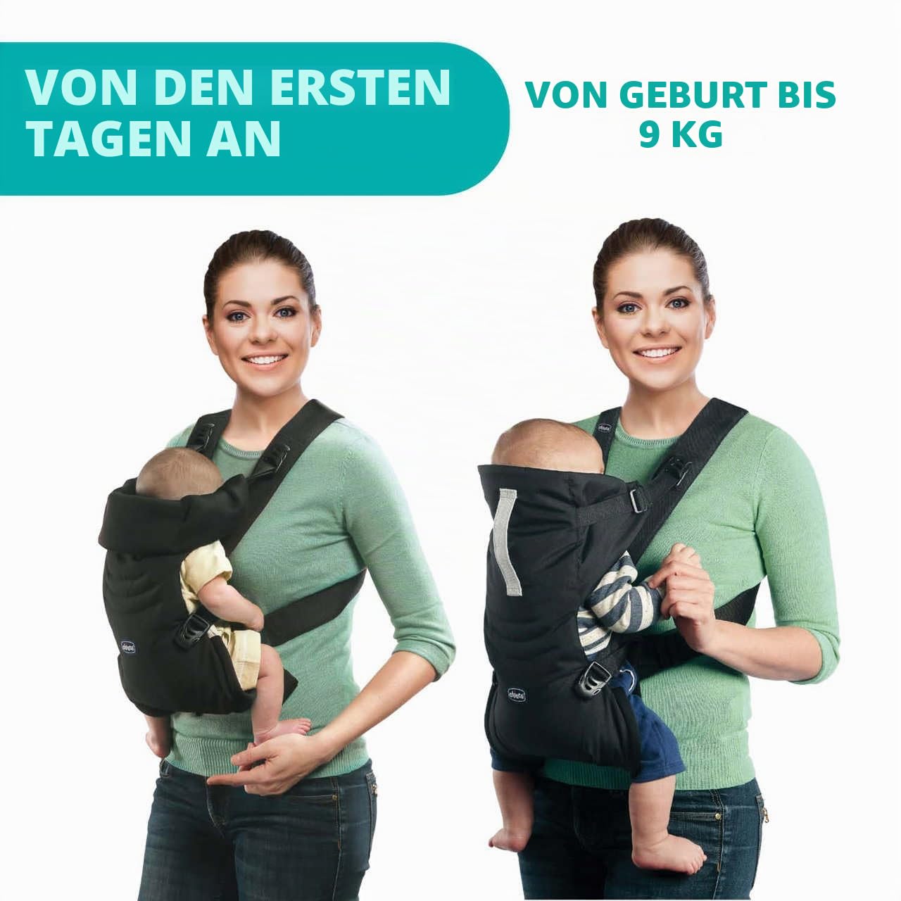 chicco-easyfit-babytrage-moon-grey-bis-9-kg-ergonomisch-2 image 2