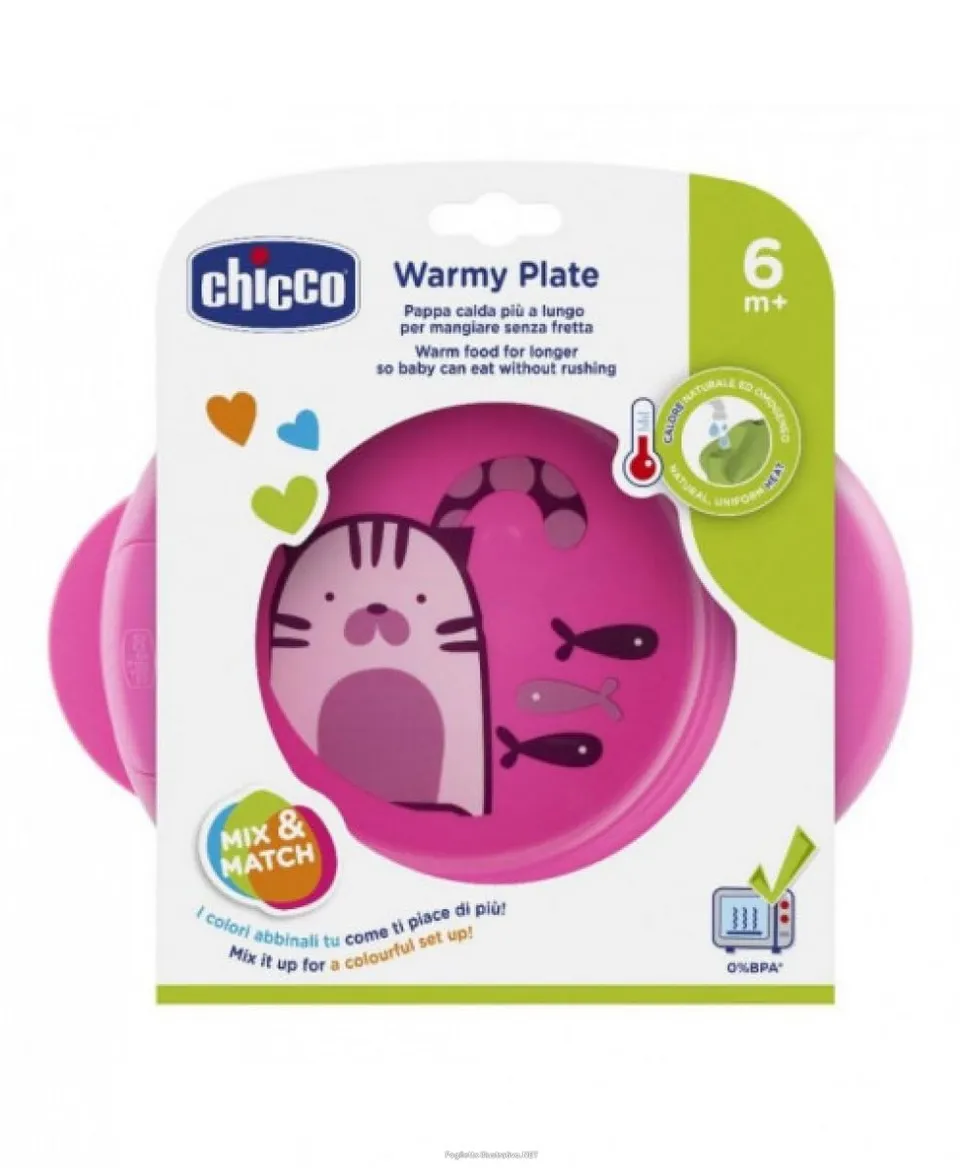 chicco-warmy-thermo-teller-rosa-rutschfest-6-monate image 1