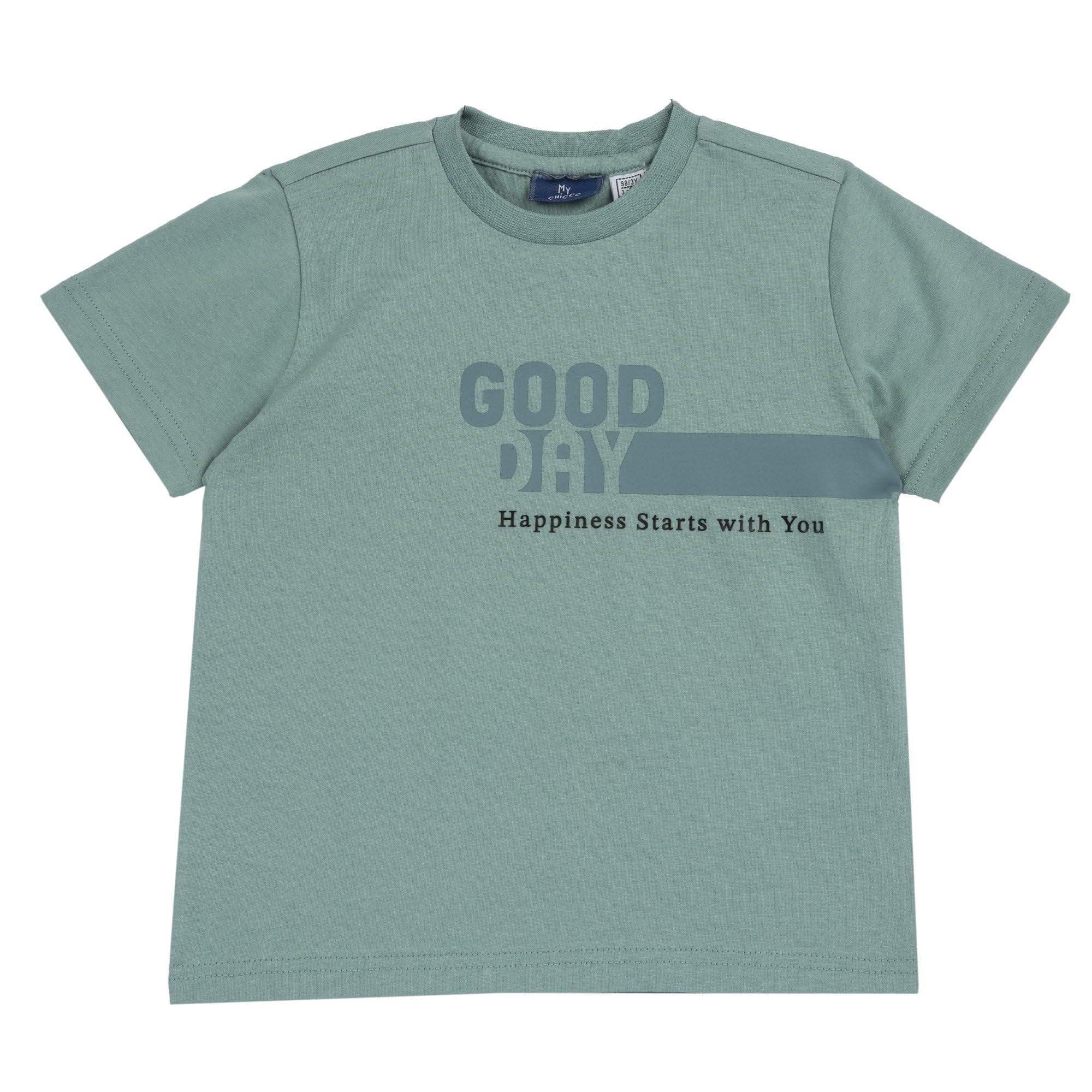 chicco-t-shirt-jungen-4-jahre-dunkelgr-n-kurzarm-baumwolle image 1