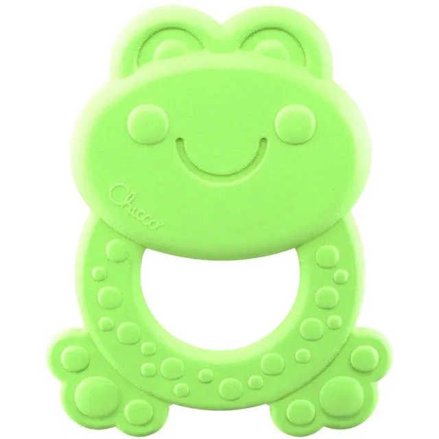chicco-eco-beissring-frosch-bei-ring-biokunststoff-3-18-monate image 1