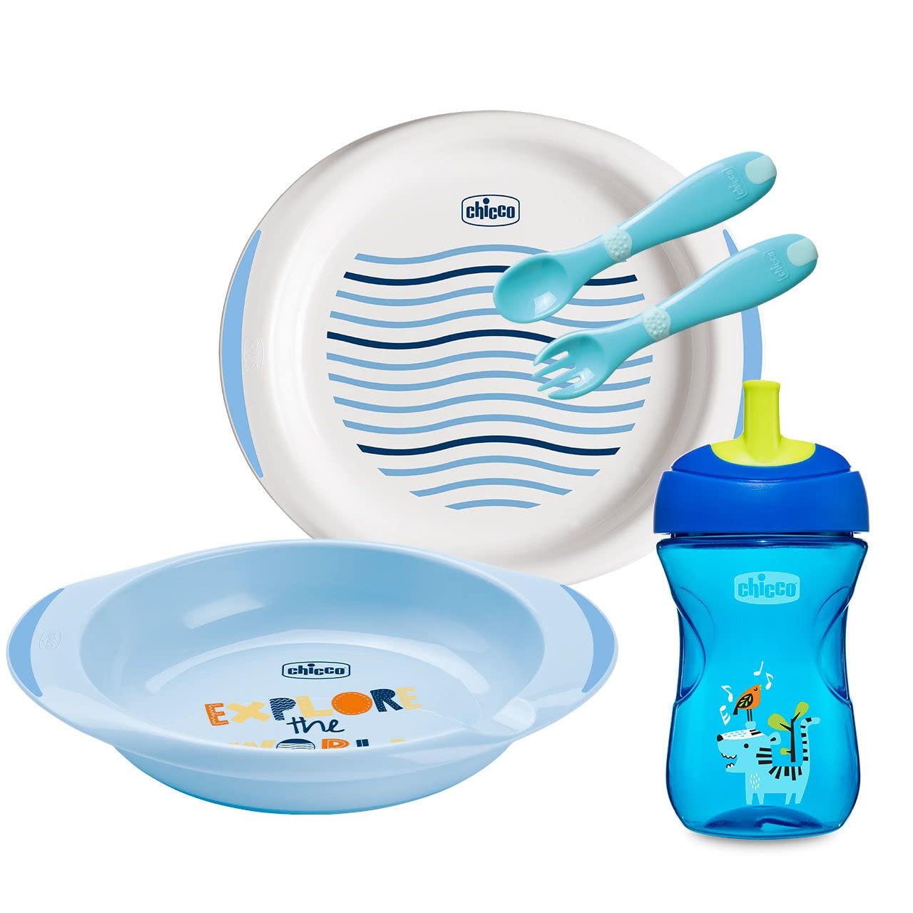chicco-baby-geschirr-set-rosa-becher-teller-besteck-12m image 7