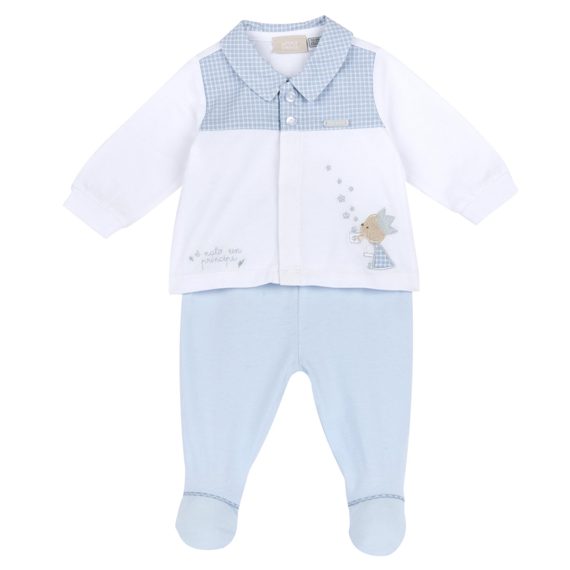 chicco-baby-set-t-shirt-leggings-baumwolle-hellblau image 4