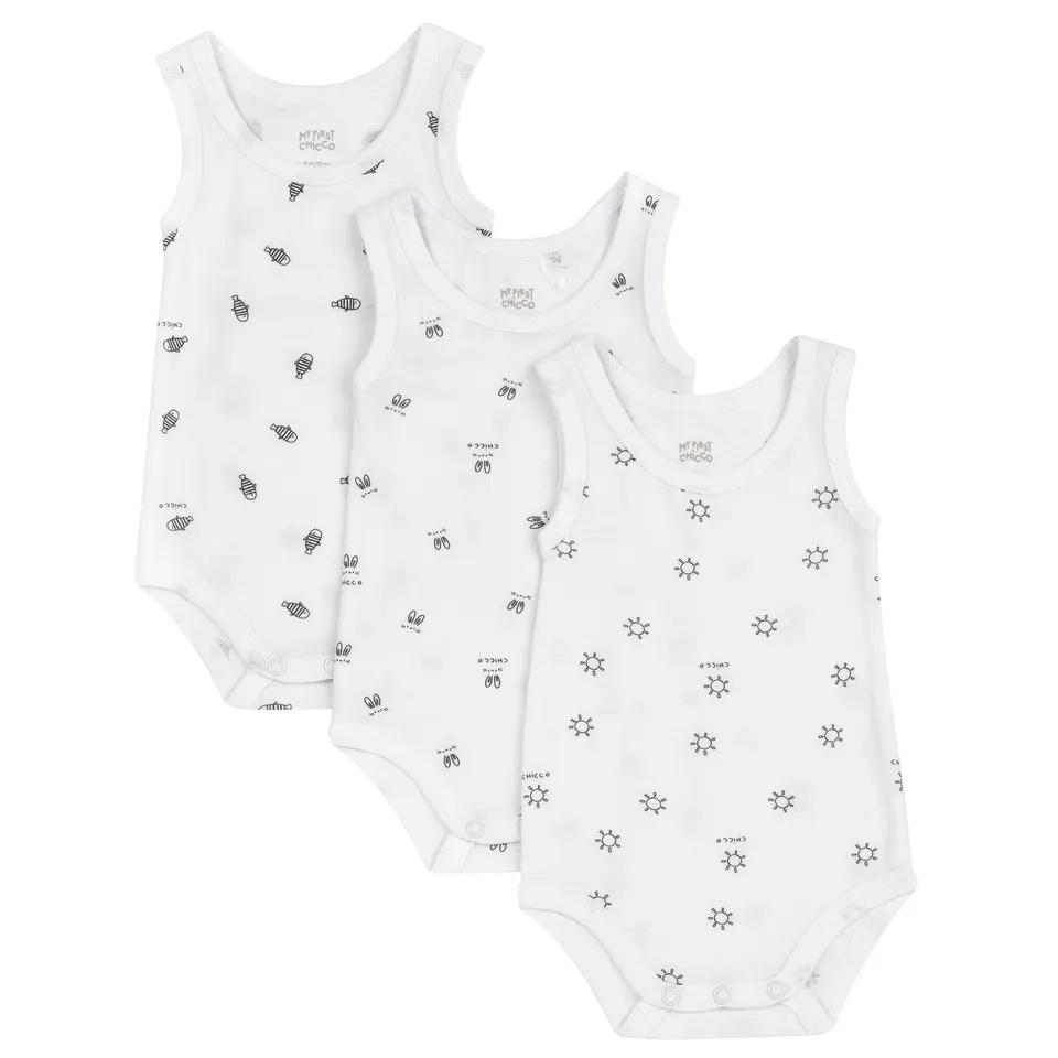 chicco-baby-body-set-ohne-rmel-6-monate-3er-baumwolle image 1