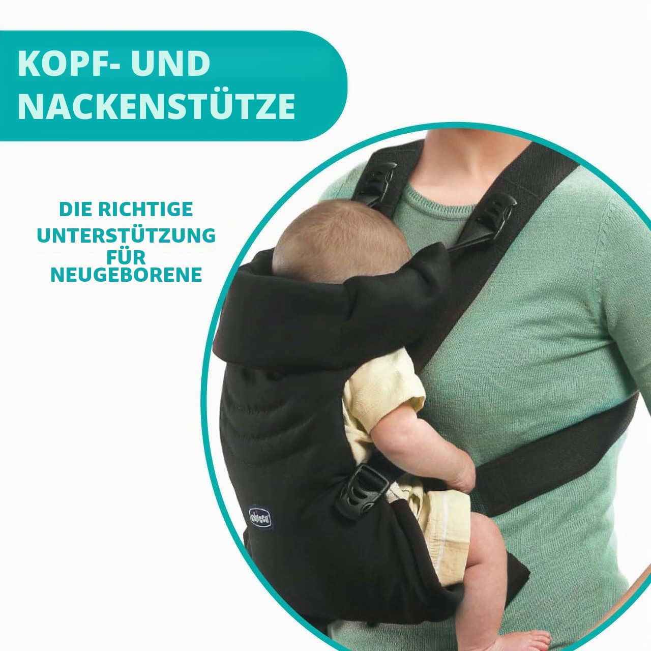 chicco-easyfit-babytrage-moon-grey-bis-9-kg-ergonomisch-2 image 6