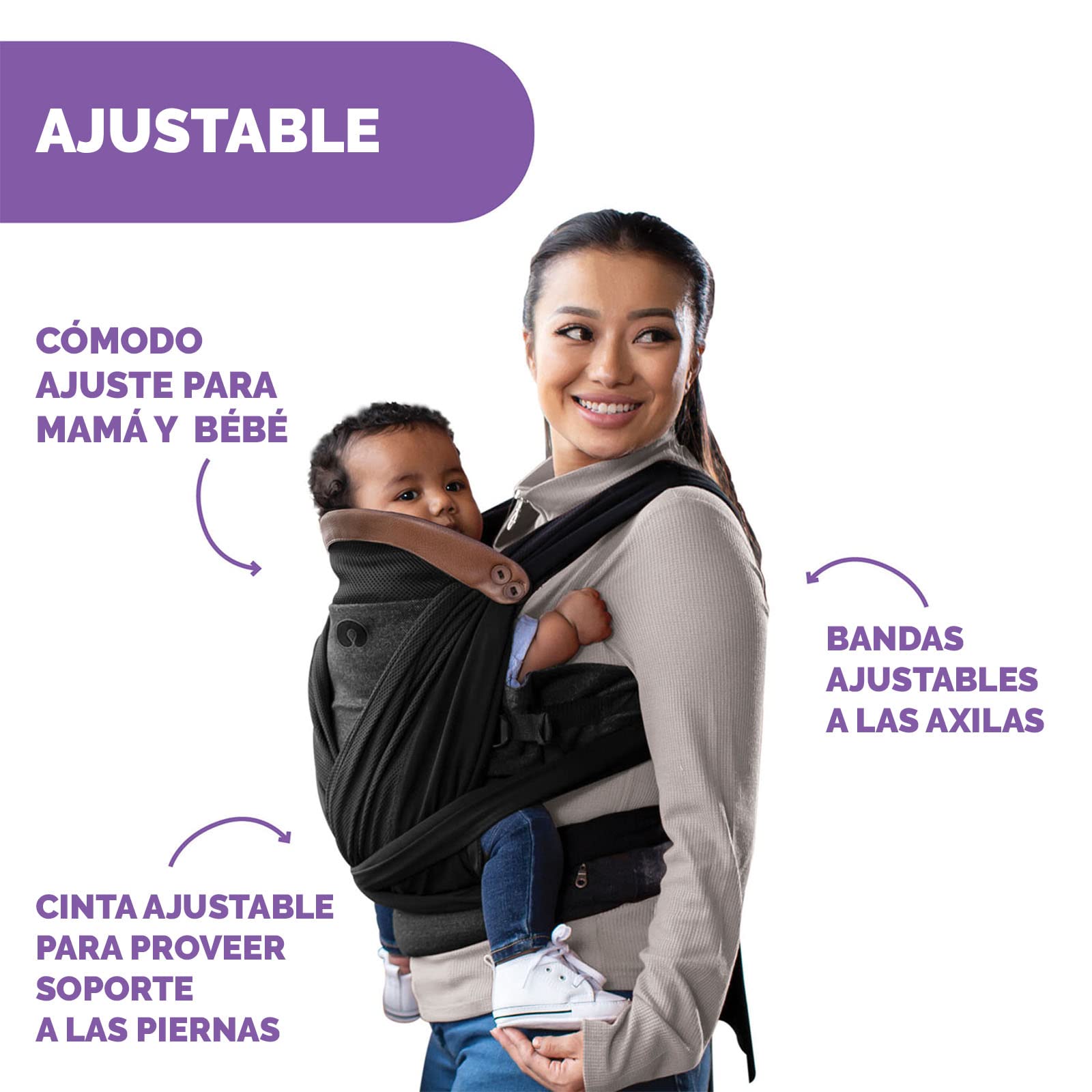 chicco-boppy-adjust-comfyfit-babytrage-schwarz-bis-15-kg image 3