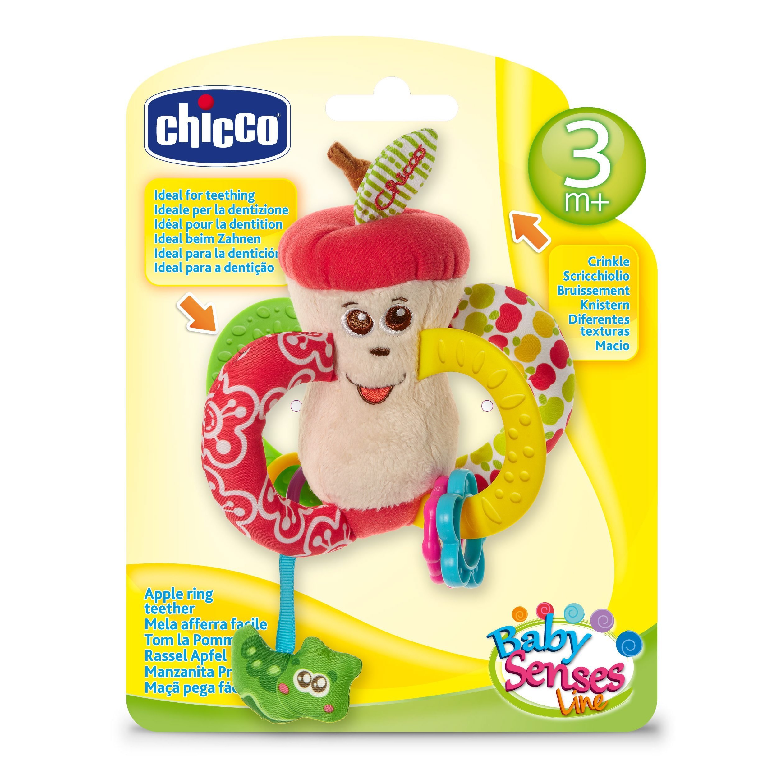 chicco-apfel-rassel-babyrassel-mit-beissgriffen image 2