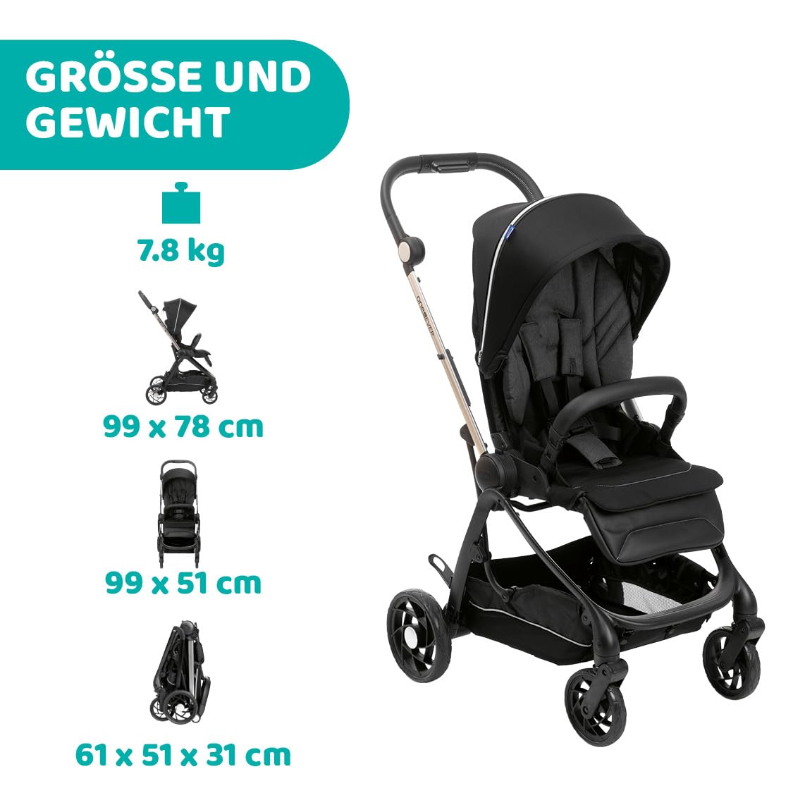 chicco-one4ever-kinderwagen-0-4-jahre-schwarz-22-kg image 3