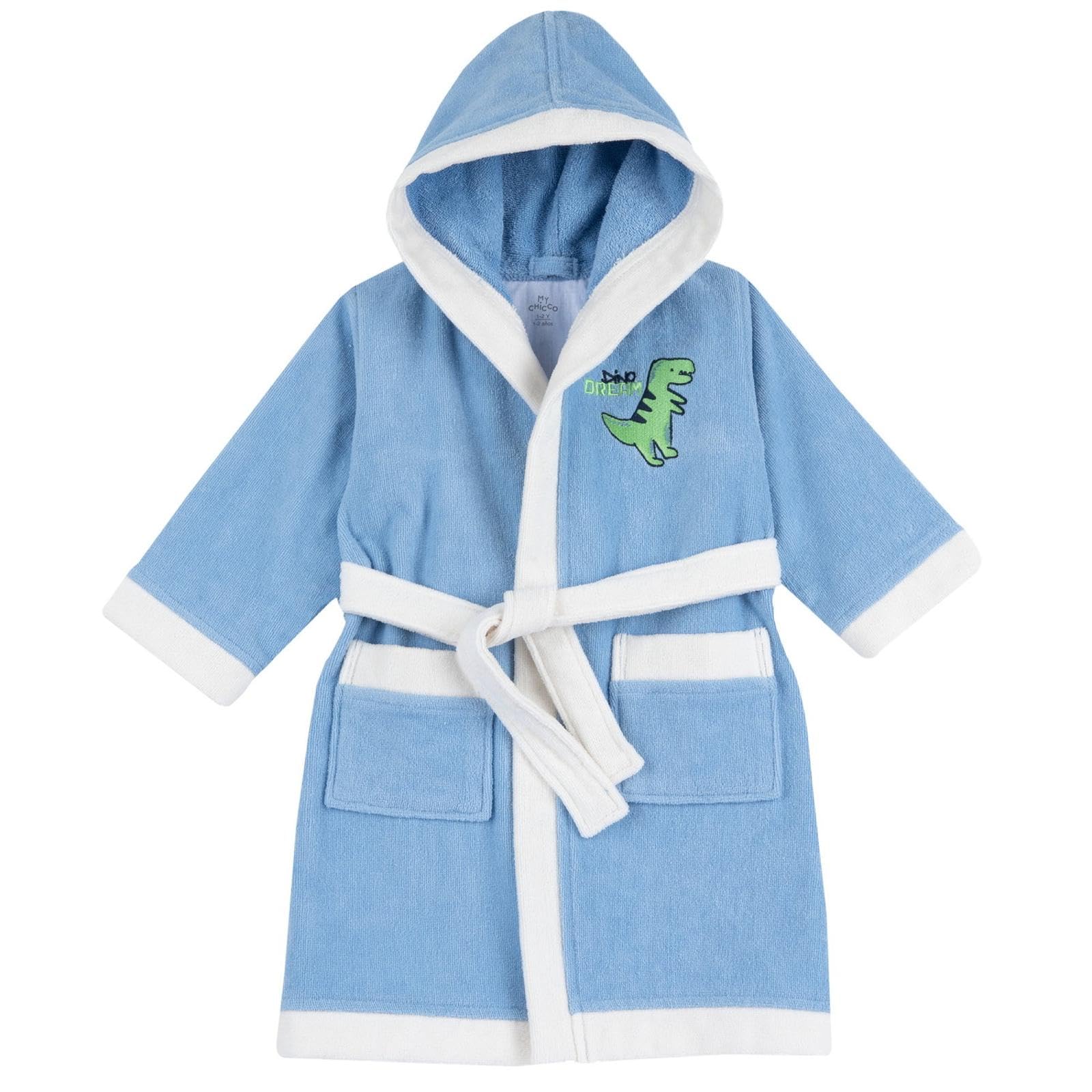 chicco-kinder-bademantel-frottee-baumwolle-blau-4-jahre-mit-kapuze image 6
