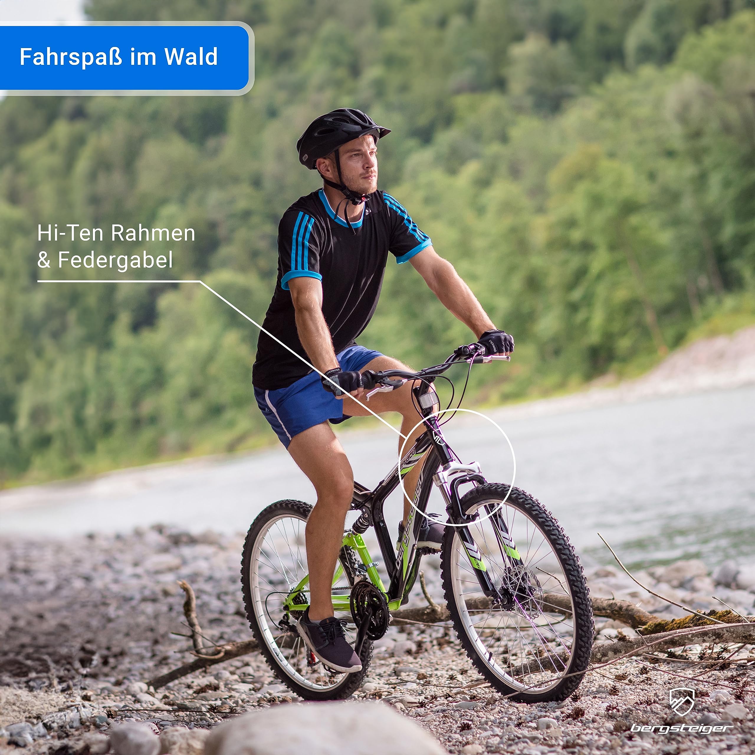 bergsteiger-buffalo-fully-mountainbike-26-zoll-black-green-18-gang image 2