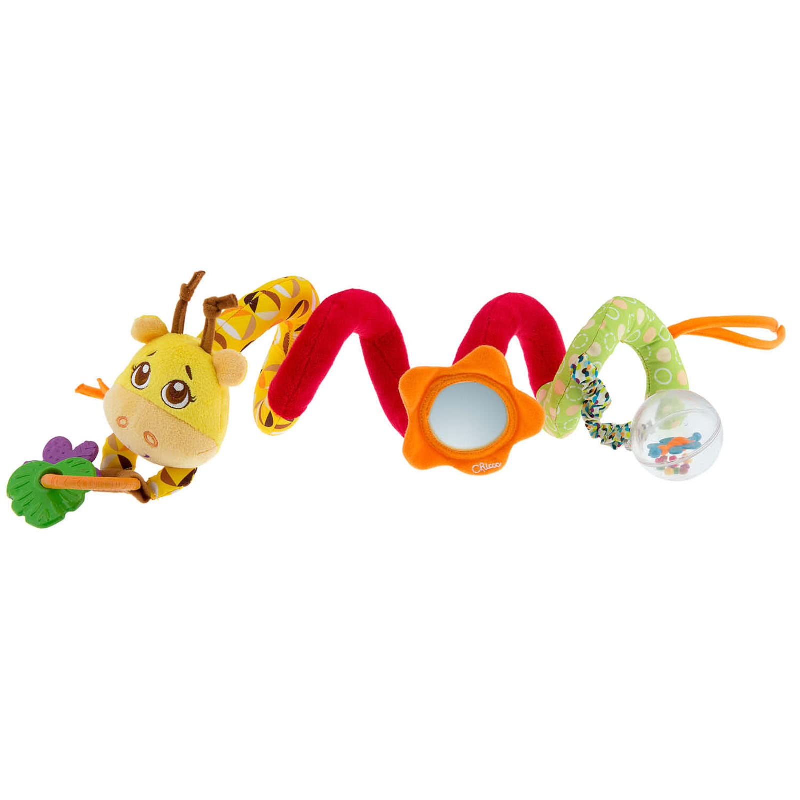 chicco-mrs-giraffe-kinderwagenkette-giraffe-mit-rassel-und-spiegel image 1
