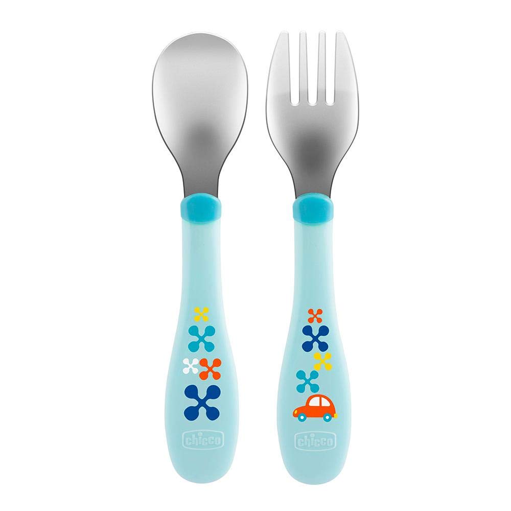 chicco-edelstahl-besteck-set-blau-gabel-l-ffel-ab-18m image 2