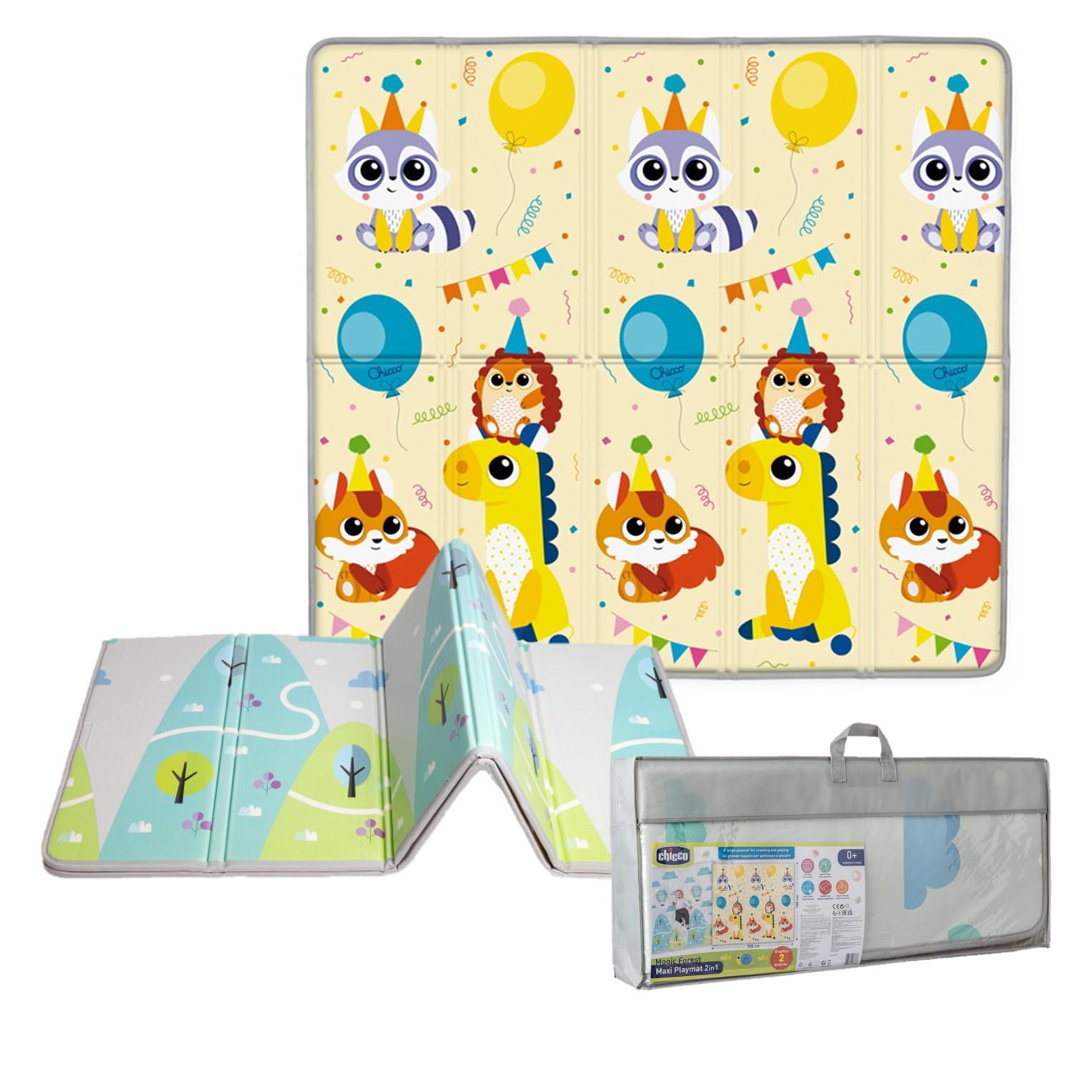 chicco-spielmatte-xl-2-in-1-200x180-cm-double-face-faltbar image 1