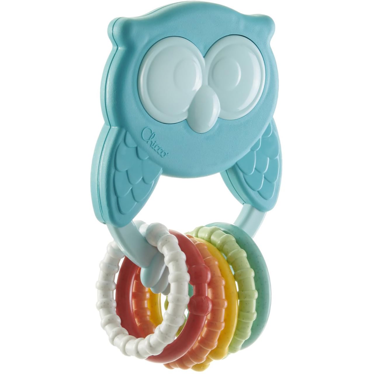 chicco-eco-rassel-owly-eule-blau-3-18-monate image 1