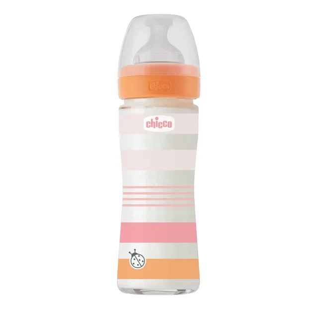 chicco-well-being-babyfl-schchen-glas-240-ml-rosa-0m image 1