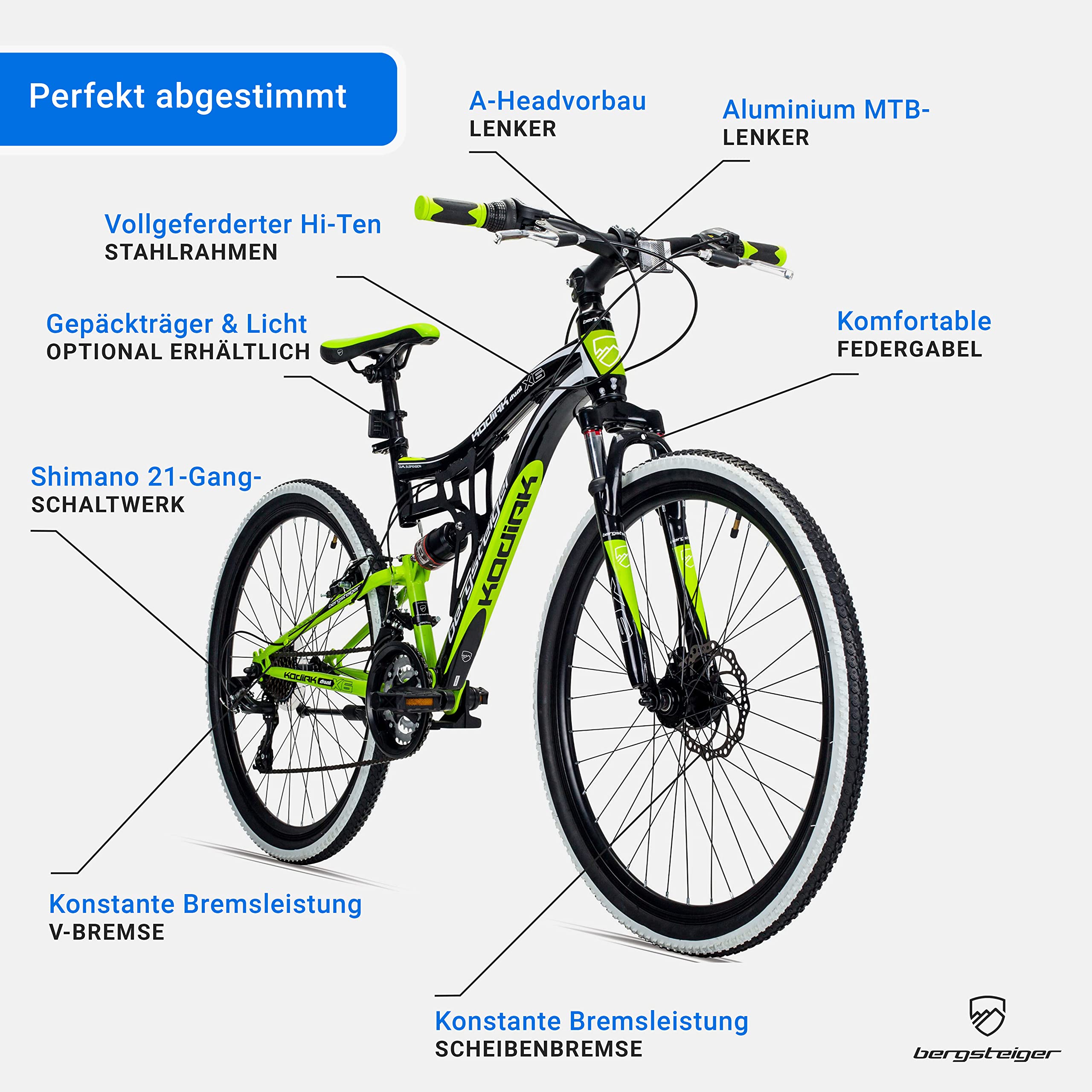 bergsteiger-kodiak-fully-mtb-24-zoll-grau-pink-21-gang image 5
