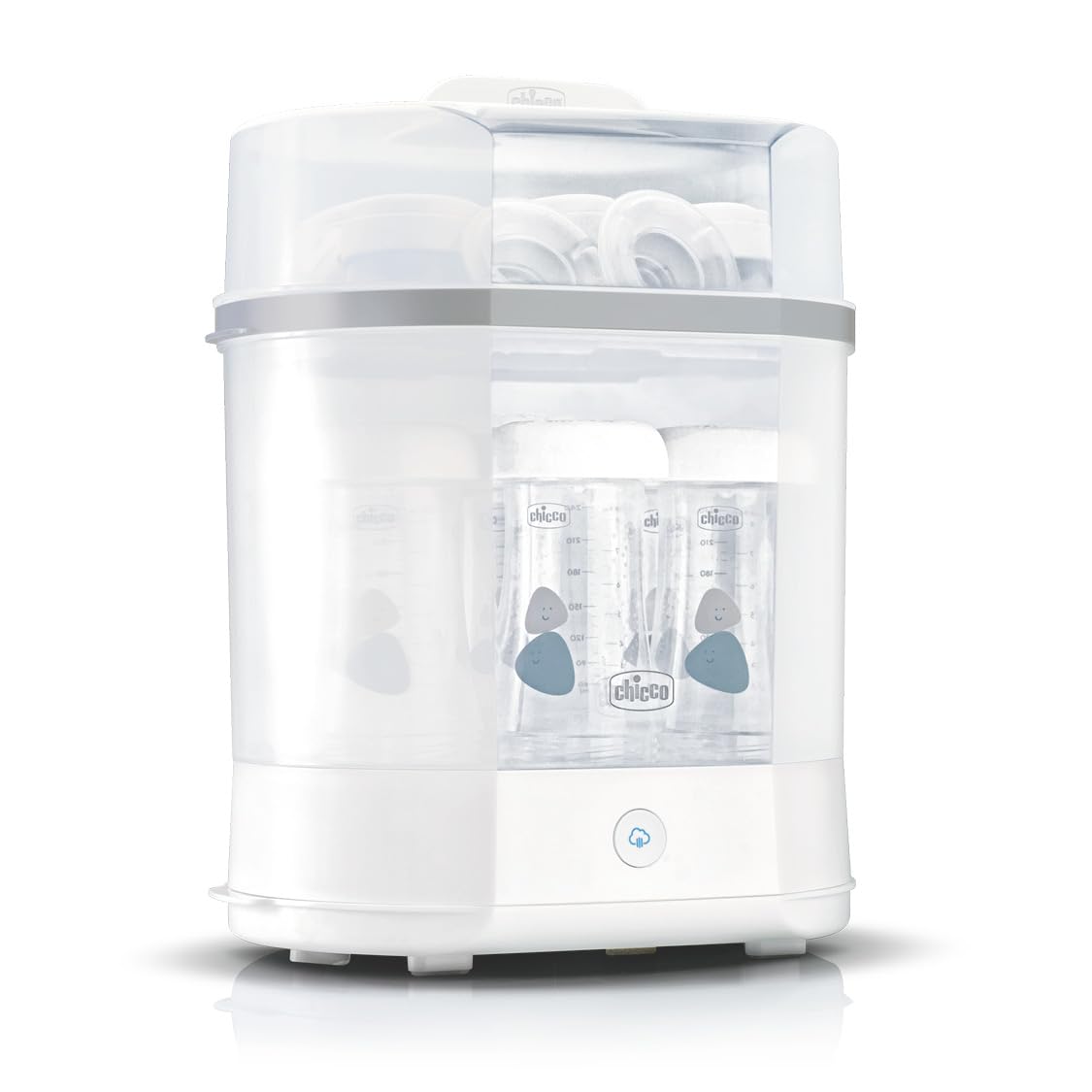chicco-dampfsterilisator-3-in-1-babyflaschen-mikrowelle-6x330-ml image 1