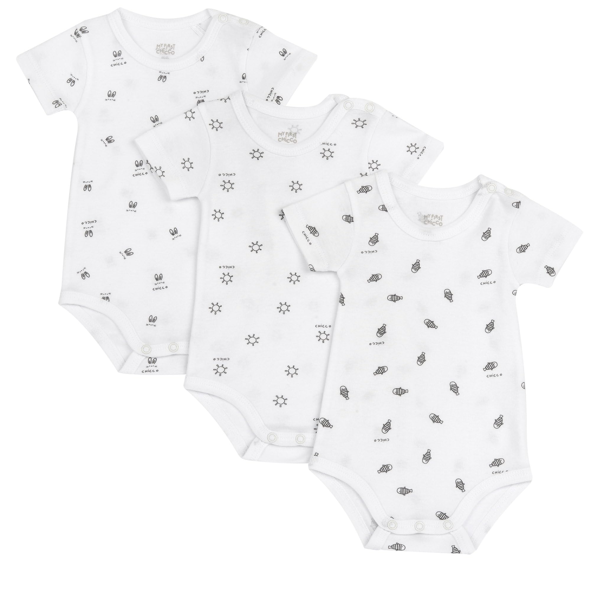 chicco-baby-body-set-kurzarmbodys-6-monate-3er-weiche-baumwolle image 1
