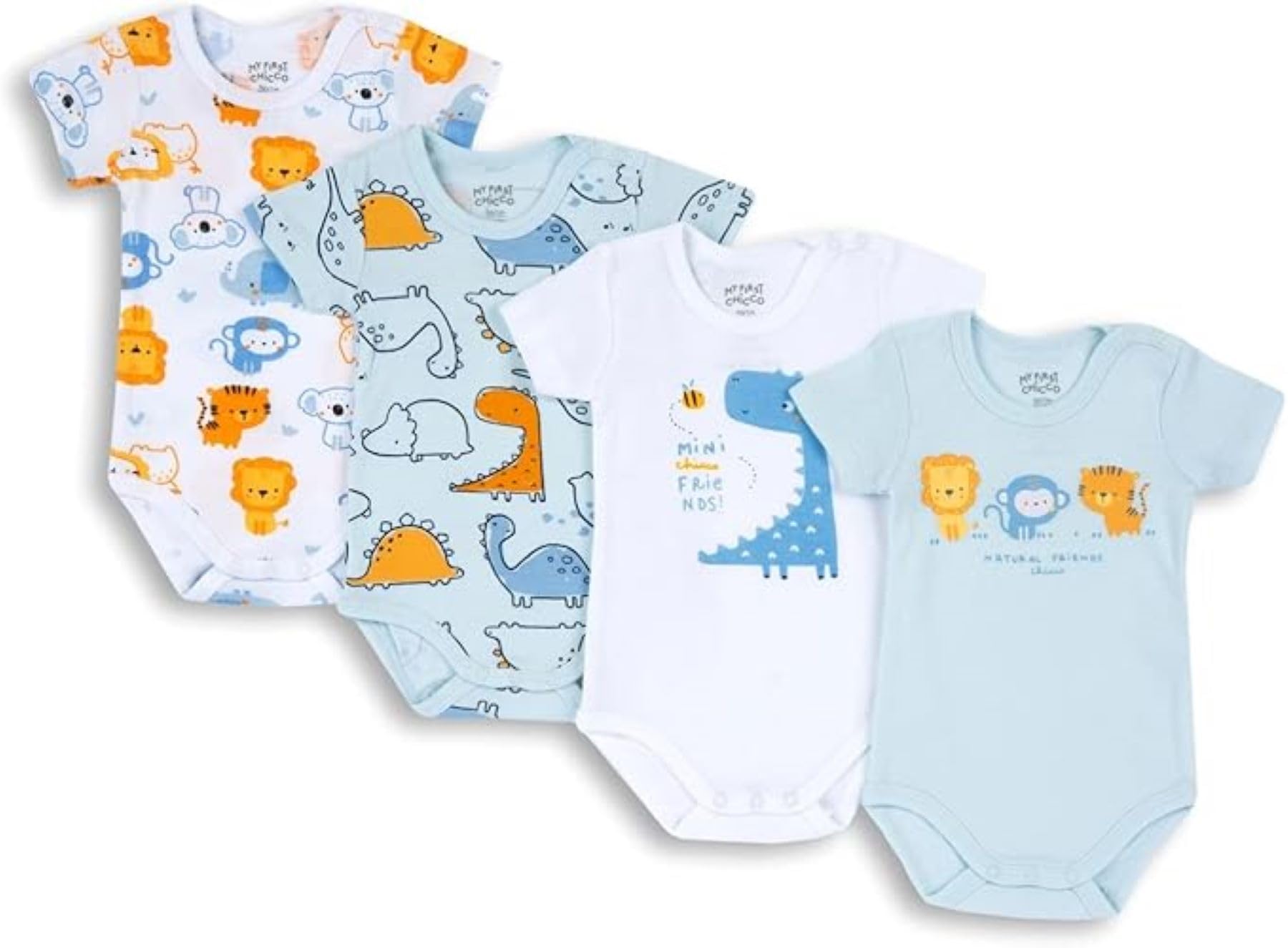 chicco-baby-bodys-4er-set-kurzarm-baumwolle-wei-blau image 1