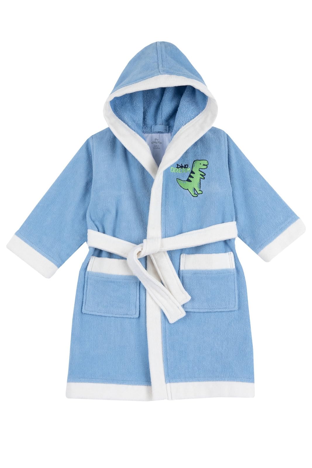 chicco-kinder-bademantel-frottee-baumwolle-blau-4-jahre-mit-kapuze image 5