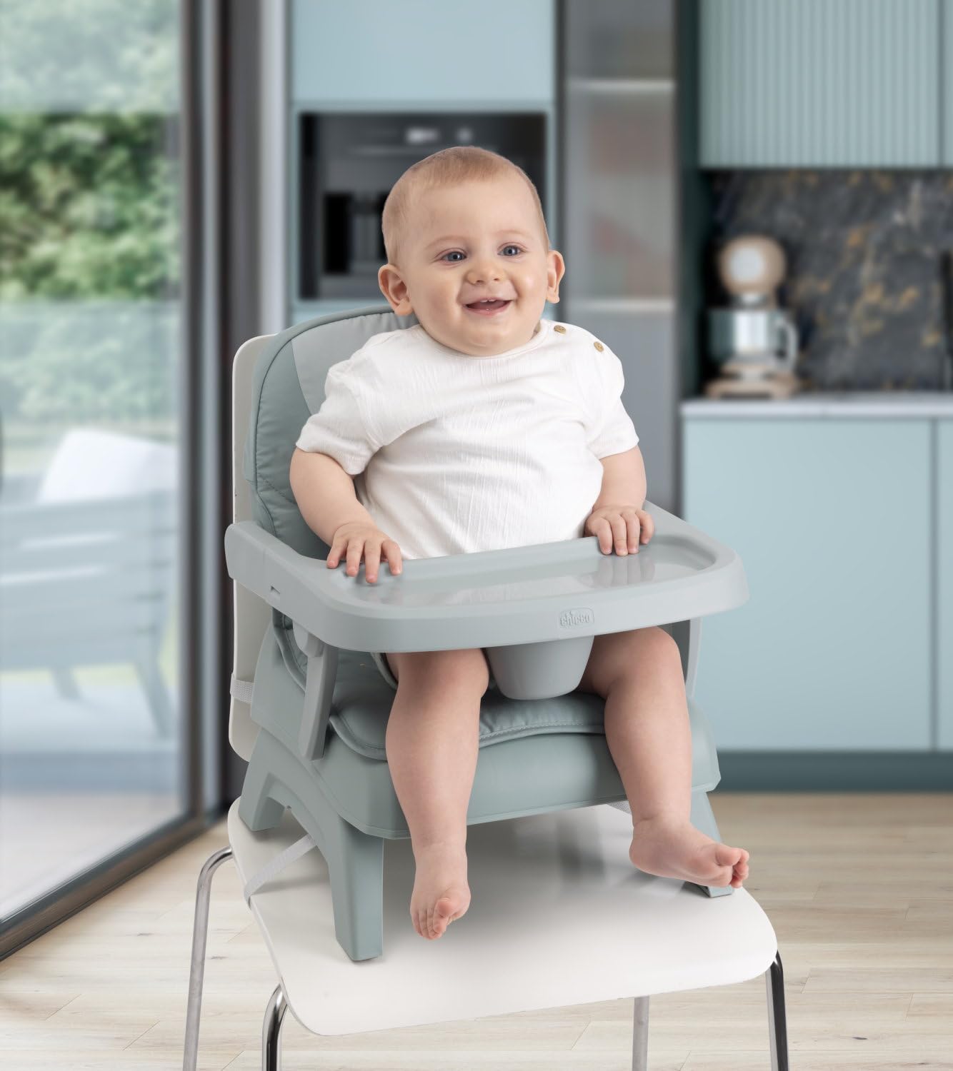 chicco-bento-sitzerh-hung-gr-n-mit-kissen-und-tablett image 2