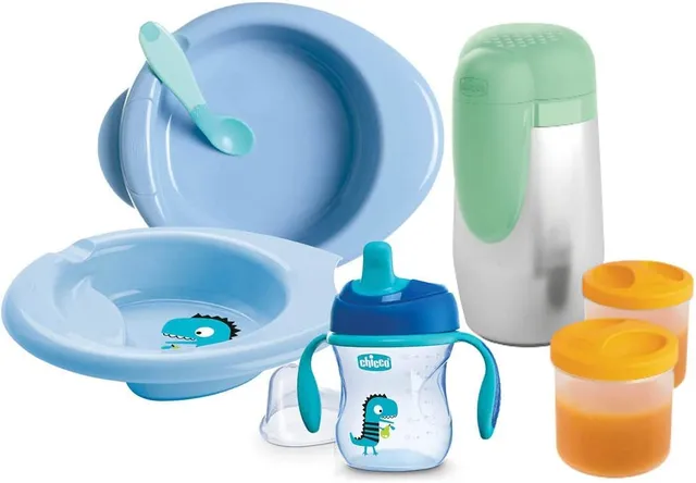 chicco-baby-geschirrset-blau-5-teilig-ab-6-monate-thermo image 1