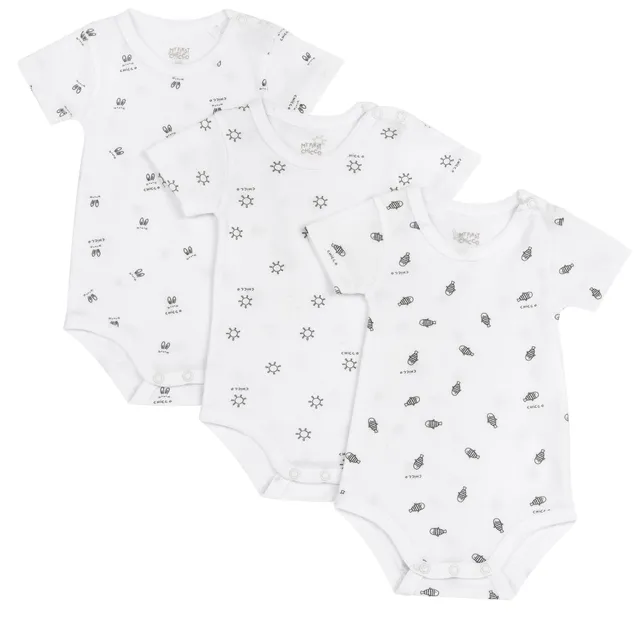 chicco-baby-body-set-kurzarmbodys-6-monate-3er-weiche-baumwolle image 1