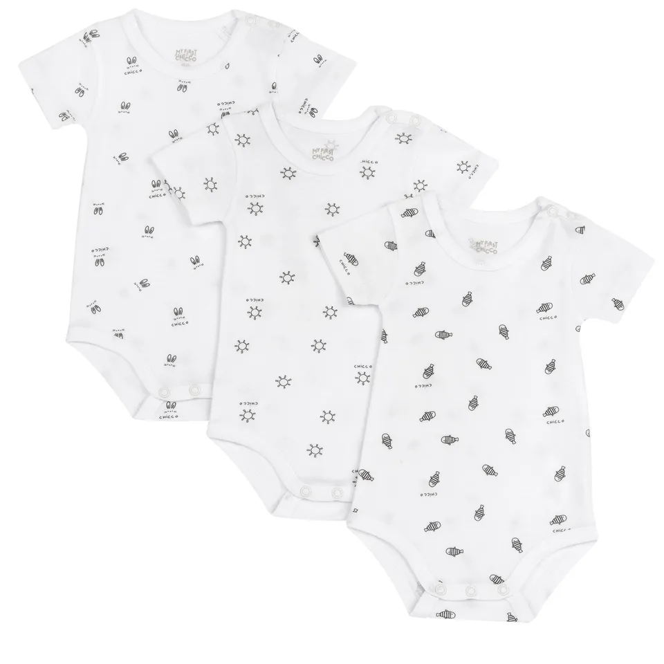 chicco-baby-body-set-kurzarmbodys-6-monate-3er-weiche-baumwolle image 1